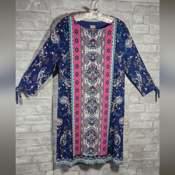 Chico's Dresses & Skirts - Chico's Medallion Print Tie Sleeve Dress